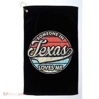 Someone In Texas Loves Me Us State Cool Retro Golf Towel thumb 0