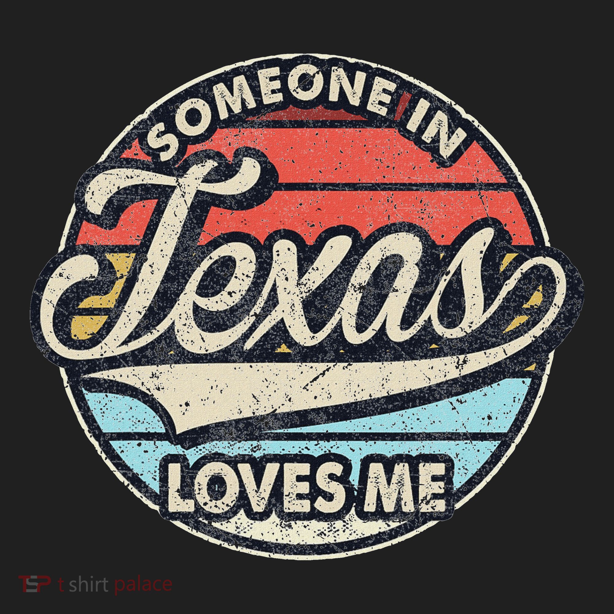 Someone In Texas Loves Me Us State Cool Retro Golf Towel