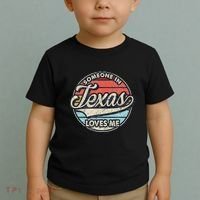 Someone In Texas Loves Me Us State Cool Retro Toddler T-Shirt thumb 2
