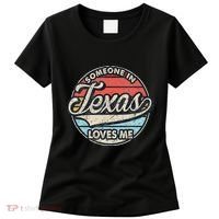 Someone In Texas Loves Me Us State Cool Retro Women's T-Shirt thumb 0