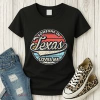 Someone In Texas Loves Me Us State Cool Retro Women's T-Shirt thumb 3