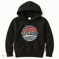 Someone In Texas Loves Me Us State Cool Retro Kids Hoodie thumb 0