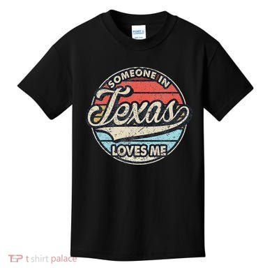 Someone In Texas Loves Me Us State Cool Retro Kids T-Shirt
