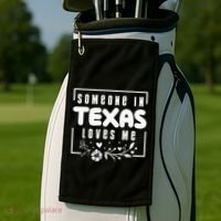 Someone In Texas Loves Me Golf Towel thumb 2