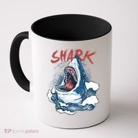 Shark In The Ocean Cool Sharks Week Waves Bite Coffee Mug thumb 0
