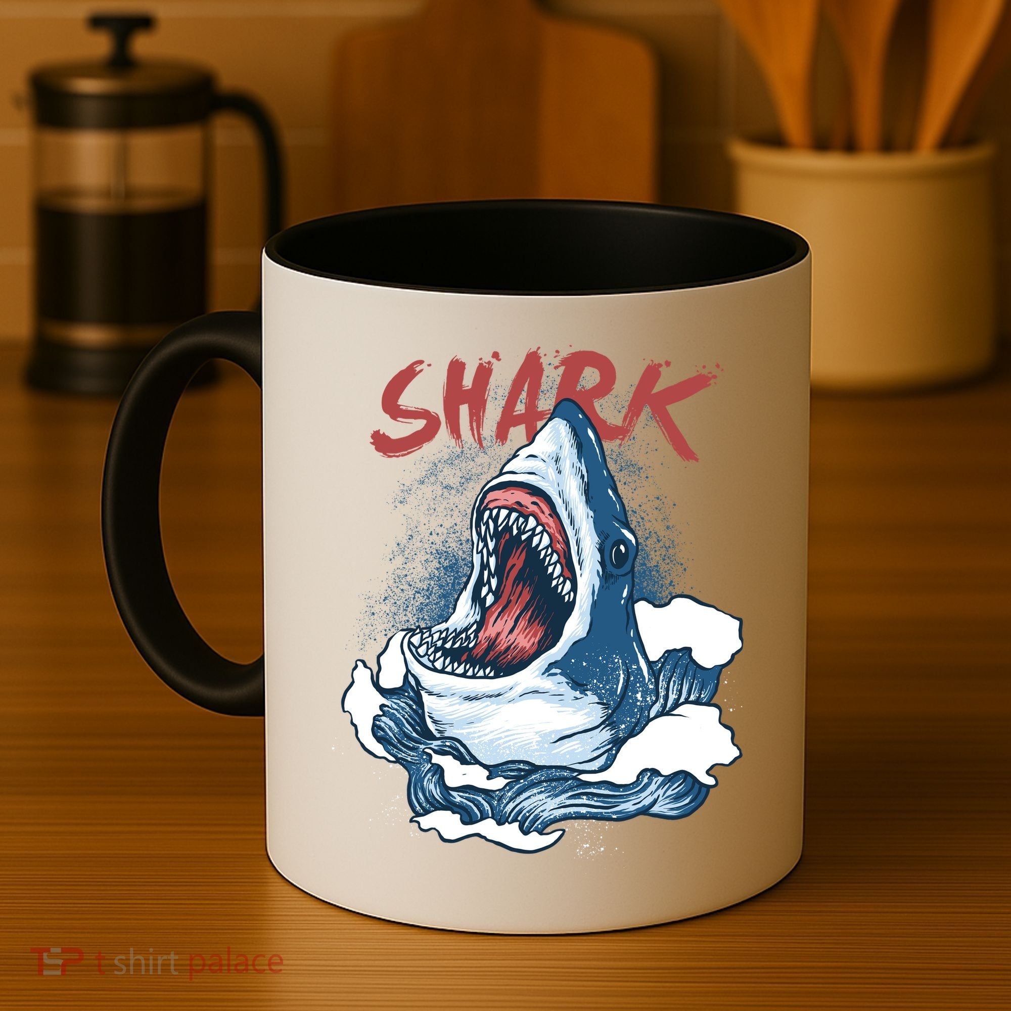 Shark In The Ocean Cool Sharks Week Waves Bite Coffee Mug