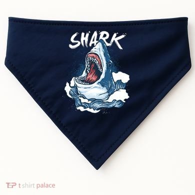 Shark In The Ocean Cool Sharks Week Waves Bite USA-Made Doggie Bandana