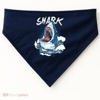 Shark In The Ocean Cool Sharks Week Waves Bite USA-Made Doggie Bandana thumb 0