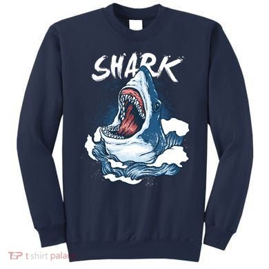 Shark In The Ocean Cool Sharks Week Waves Bite Sweatshirt