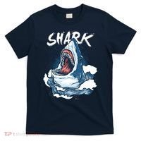 Shark In The Ocean Cool Sharks Week Waves Bite T-Shirt thumb 0