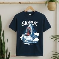 Shark In The Ocean Cool Sharks Week Waves Bite T-Shirt thumb 2