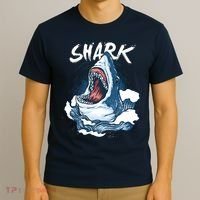 Shark In The Ocean Cool Sharks Week Waves Bite T-Shirt thumb 3