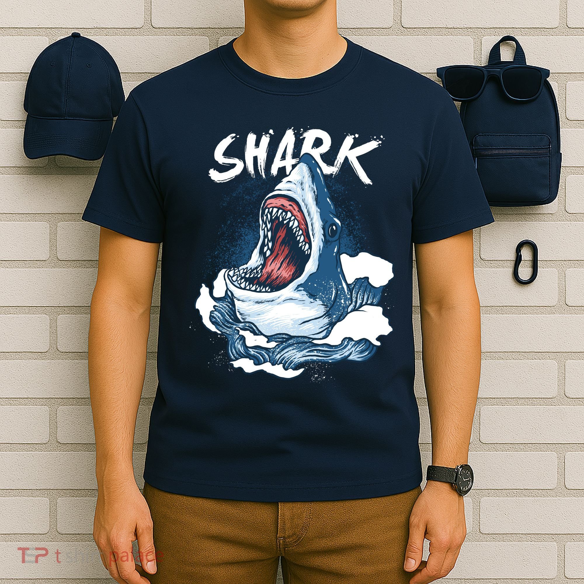 Shark In The Ocean Cool Sharks Week Waves Bite T-Shirt