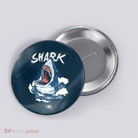 Shark In The Ocean Cool Sharks Week Waves Bite Button thumb 0