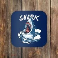 Shark In The Ocean Cool Sharks Week Waves Bite Coaster thumb 0