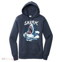 Shark In The Ocean Cool Sharks Week Waves Bite Women's Hoodie thumb 0