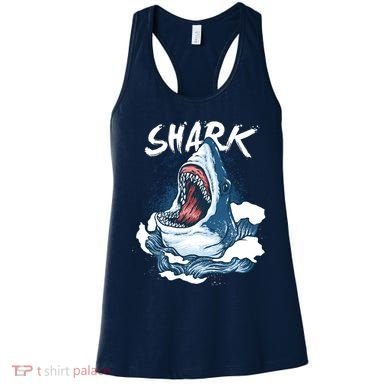 Shark In The Ocean Cool Sharks Week Waves Bite Women's Tank Top
