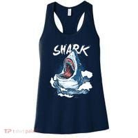 Shark In The Ocean Cool Sharks Week Waves Bite Women's Tank Top thumb 0