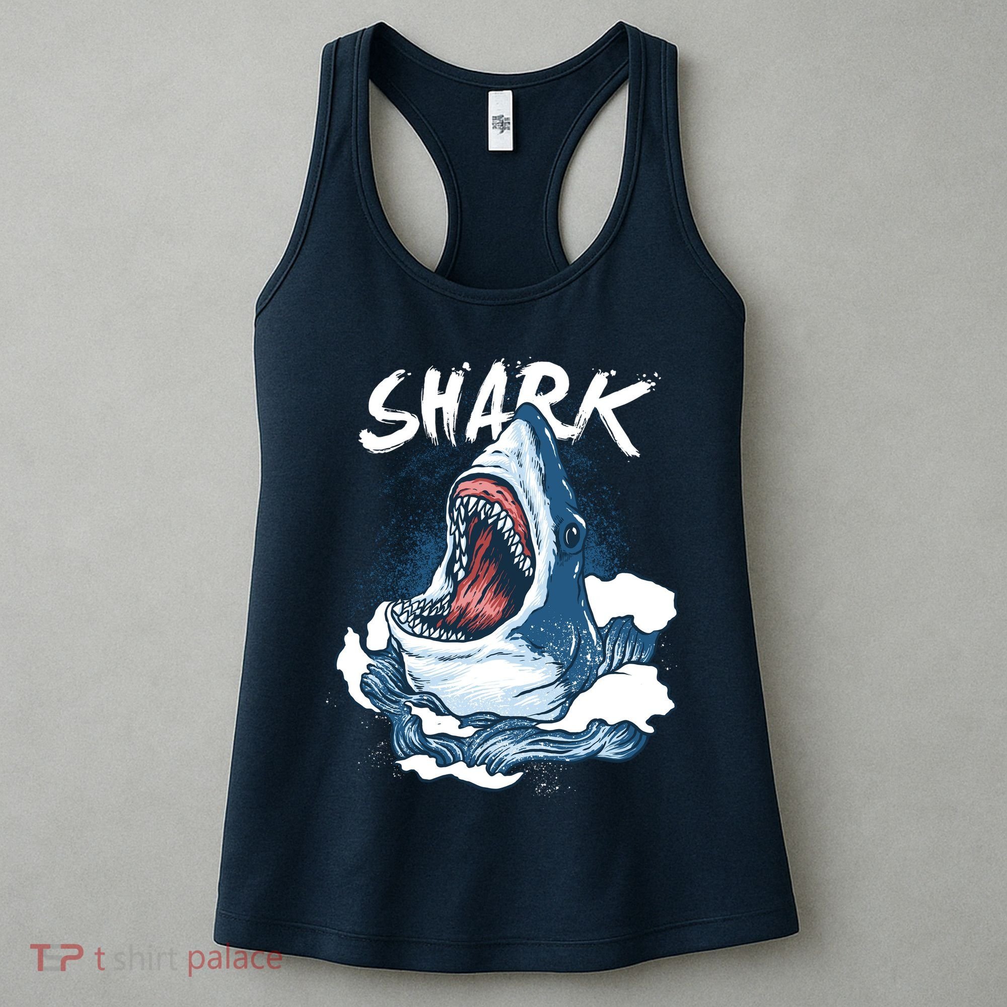 Shark In The Ocean Cool Sharks Week Waves Bite Women's Tank Top