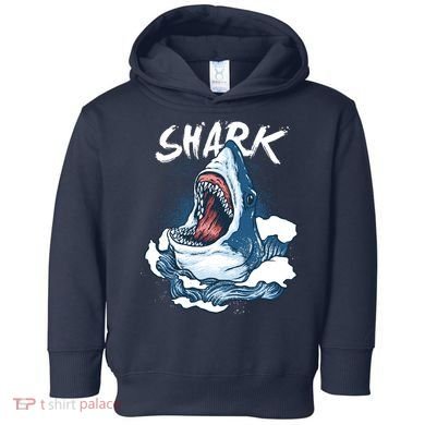 Shark In The Ocean Cool Sharks Week Waves Bite Toddler Hoodie