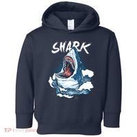 Shark In The Ocean Cool Sharks Week Waves Bite Toddler Hoodie thumb 0