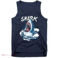 Shark In The Ocean Cool Sharks Week Waves Bite Tank Top thumb 0