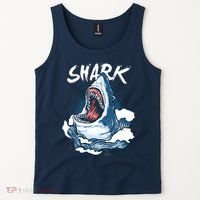 Shark In The Ocean Cool Sharks Week Waves Bite Tank Top thumb 2