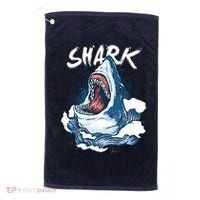 Shark In The Ocean Cool Sharks Week Waves Bite Golf Towel thumb 0