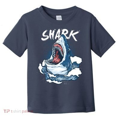 Shark In The Ocean Cool Sharks Week Waves Bite Toddler T-Shirt