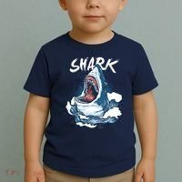 Shark In The Ocean Cool Sharks Week Waves Bite Toddler T-Shirt thumb 2