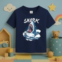 Shark In The Ocean Cool Sharks Week Waves Bite Toddler T-Shirt thumb 3