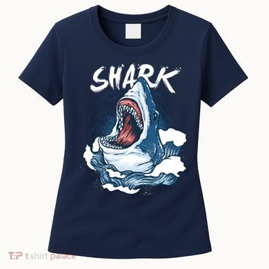 Shark In The Ocean Cool Sharks Week Waves Bite Women's T-Shirt