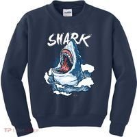 Shark In The Ocean Cool Sharks Week Waves Bite Kids Sweatshirt thumb 0