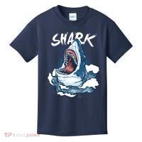 Shark In The Ocean Cool Sharks Week Waves Bite Kids T-Shirt thumb 0