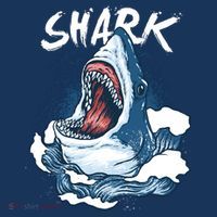 Shark In The Ocean Cool Sharks Week Waves Bite Kids T-Shirt thumb 4