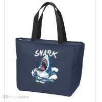 Shark In The Ocean Cool Sharks Week Waves Bite Tote Bag thumb 3