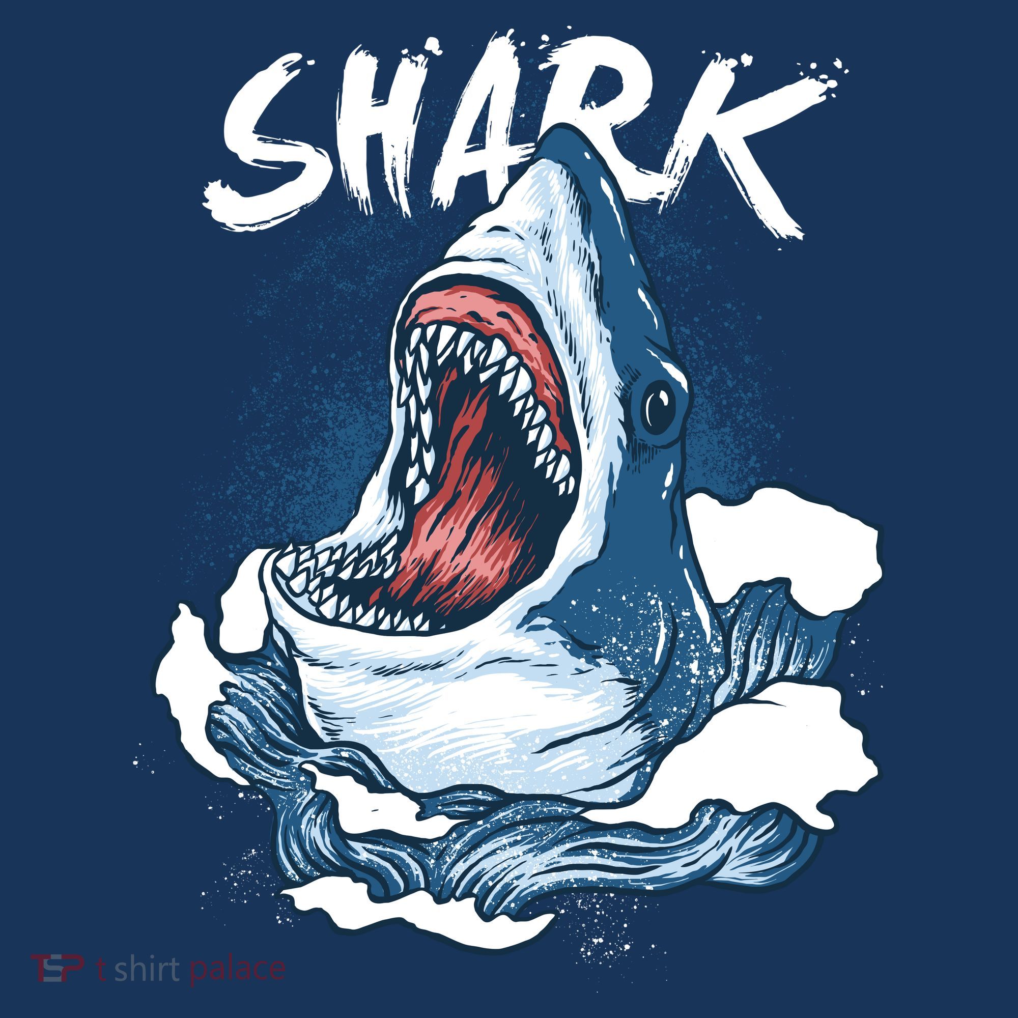Shark In The Ocean Cool Sharks Week Waves Bite Tote Bag