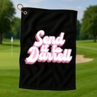 Send It To Darrell Golf Towel thumb 1