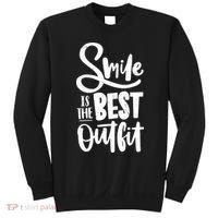 Smile Is The Best Outfit Cute Gift Sweatshirt thumb 0