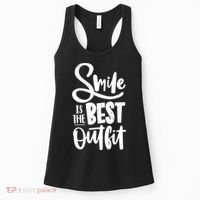 Smile Is The Best Outfit Cute Gift Women's Tank Top thumb 0
