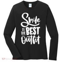 Smile Is The Best Outfit Cute Gift Women's Long Sleeve Shirt thumb 0