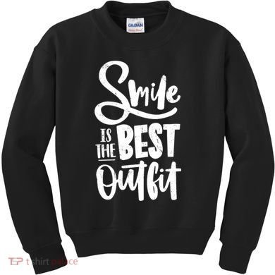Smile Is The Best Outfit Cute Gift Kids Sweatshirt