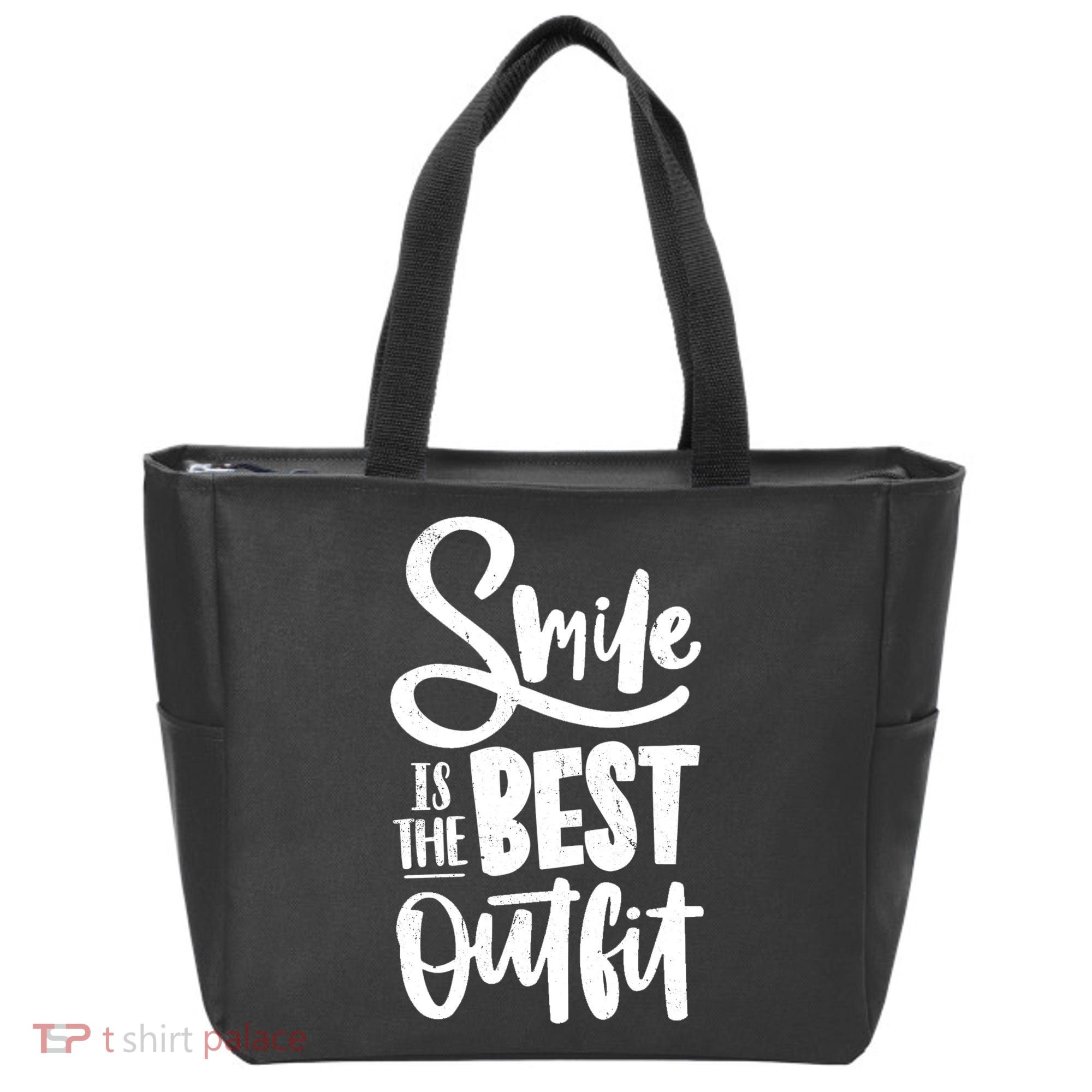 Smile Is The Best Outfit Cute Gift Tote Bag