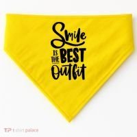 Smile Is The Best Outfit Cute Gift USA-Made Doggie Bandana thumb 0