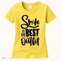 Smile Is The Best Outfit Cute Gift Women's T-Shirt thumb 0
