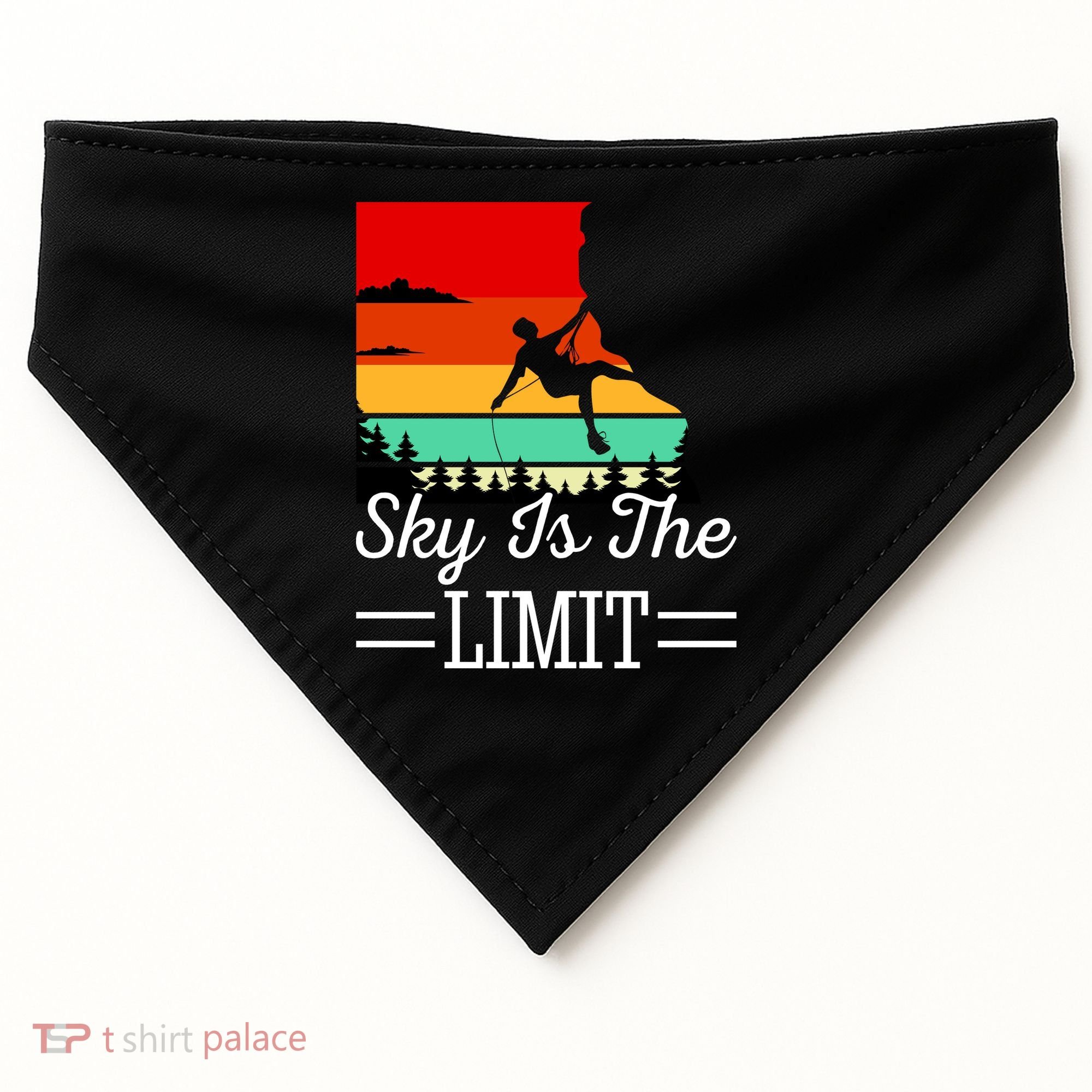 Sky Is The Limited Rock Climbing USA-Made Doggie Bandana