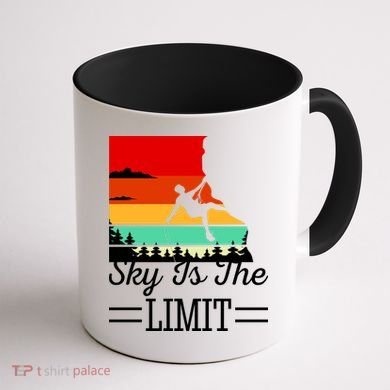 Sky Is The Limited Rock Climbing Coffee Mug back