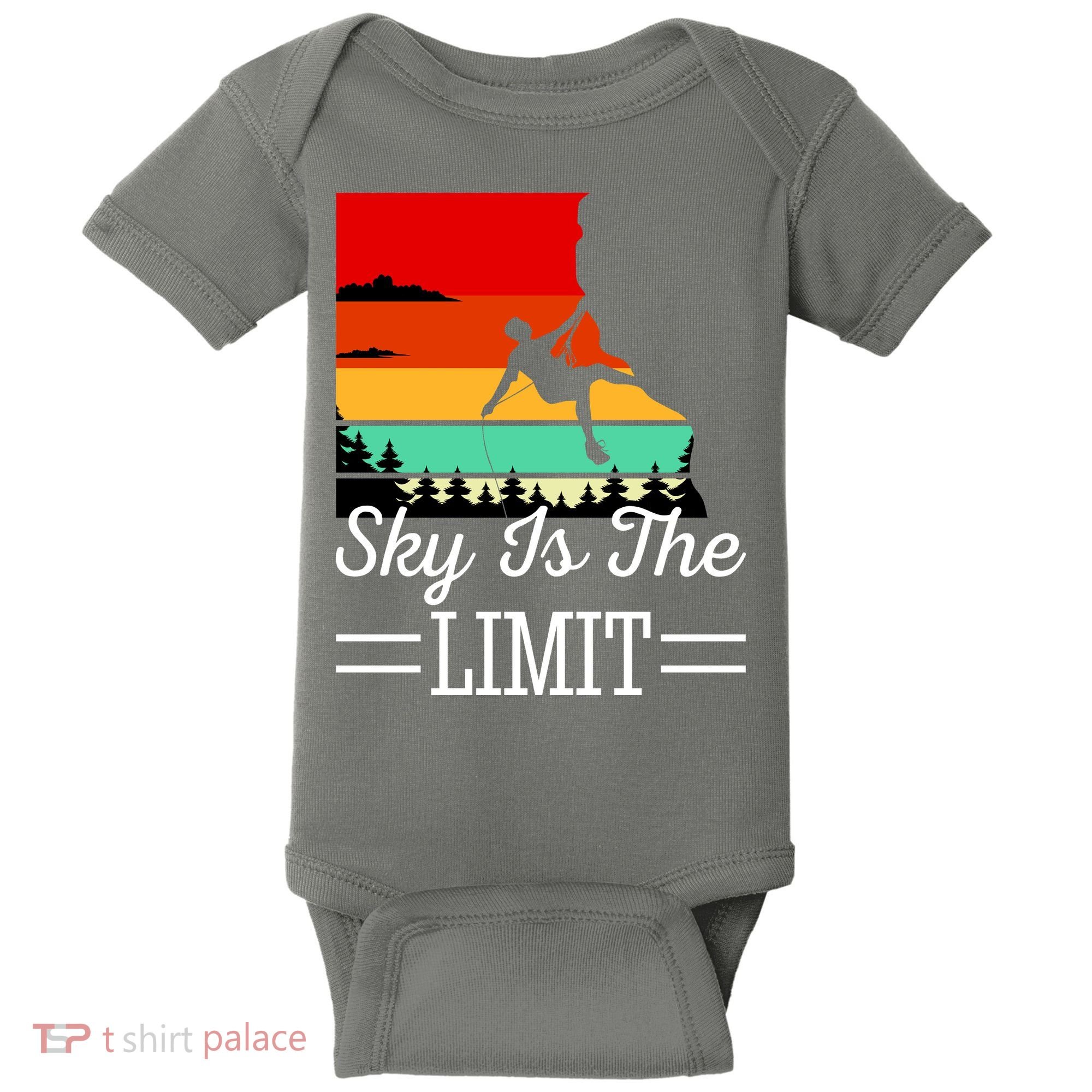 Sky Is The Limited Rock Climbing Baby Bodysuit
