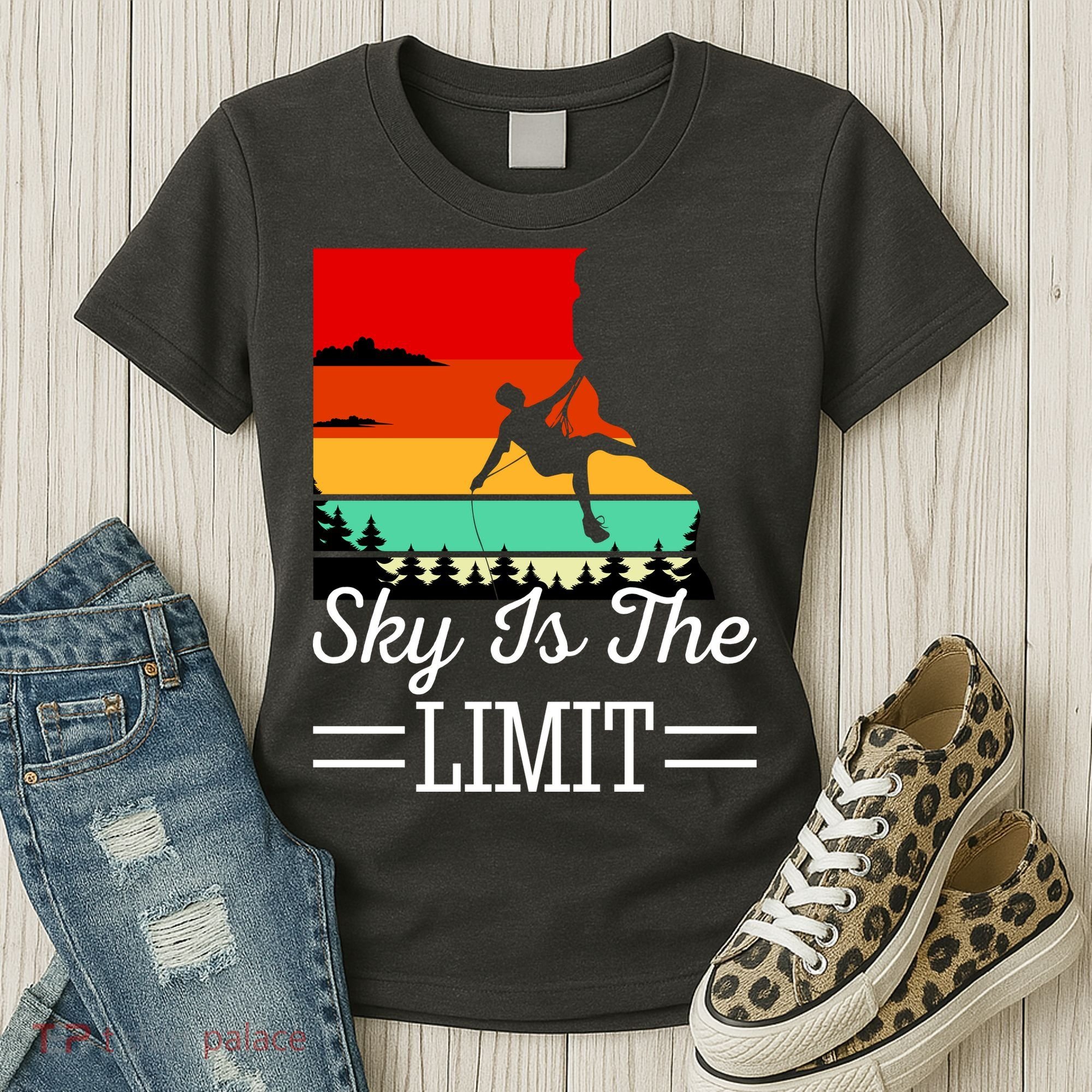 Sky Is The Limited Rock Climbing Women's T-Shirt