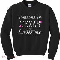 Someone In Texas Loves Me Funny Gift Kids Sweatshirt thumb 0
